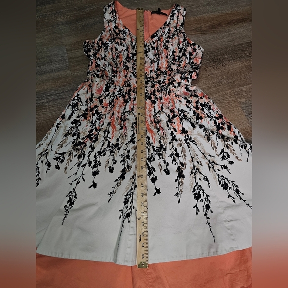 WHBM A-Line Summer Lined Floral Cotton Tank Dress Size 12 - Picture 10 of 11